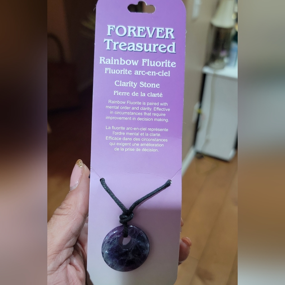 Rainbow Fluorite Clarity Stone necklace